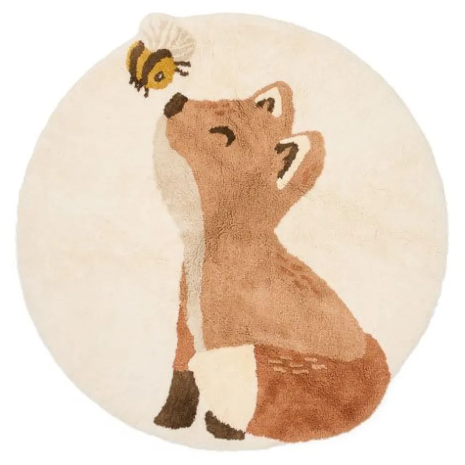 Little Dutch Vloerkleden|Decoratie^Vloerkleed vos - Beige - Forest Friends