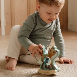 Little Dutch Educatief Speelgoed|Houten Speelgoed^Wiebeldier Vos- Blauw - Forest Friends