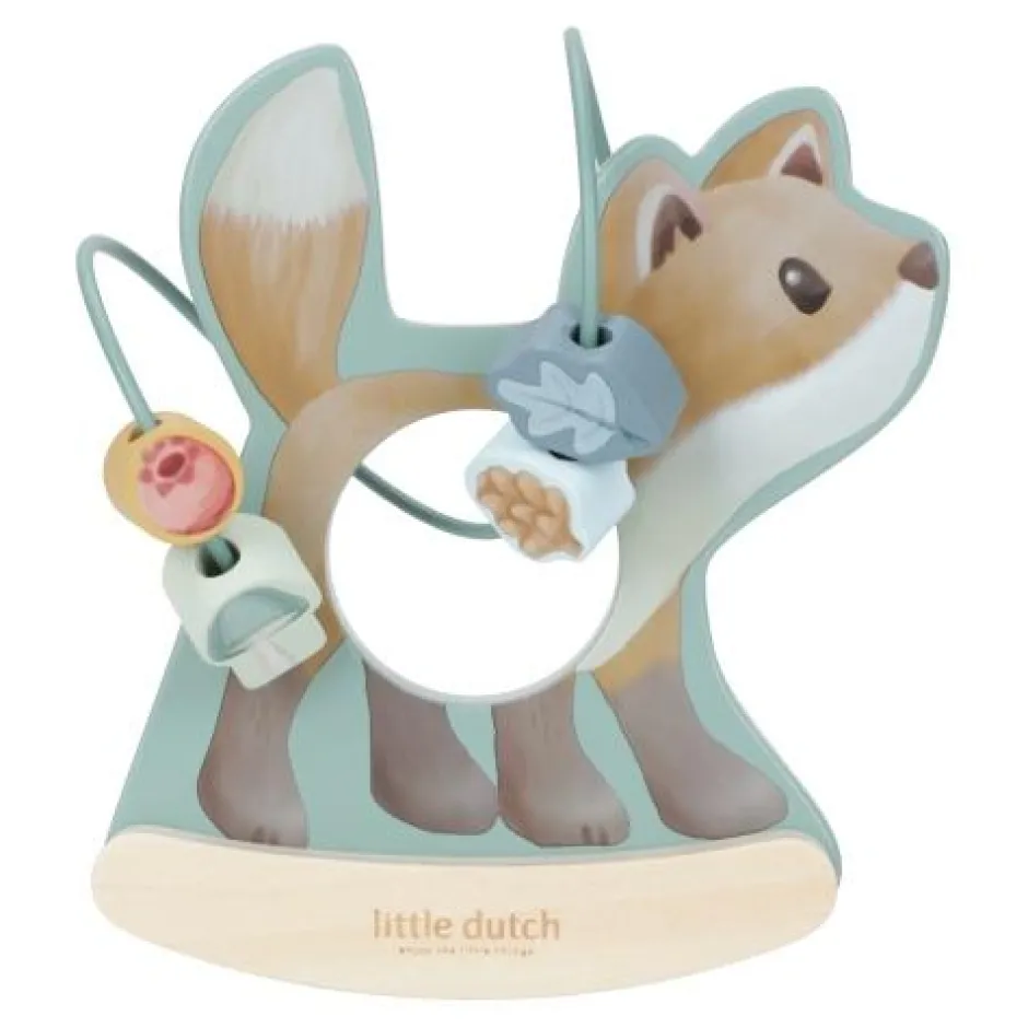 Little Dutch Educatief Speelgoed|Houten Speelgoed^Wiebeldier Vos- Blauw - Forest Friends