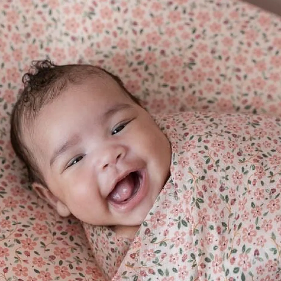 Little Dutch Hoeslakens^Wieg hoeslaken - Roze - Fairy Garden - Fairy Floral