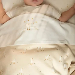 Little Dutch Wiegdekens^Wiegdeken - Fleece - Beige - Newborn Naturals - Little Goose