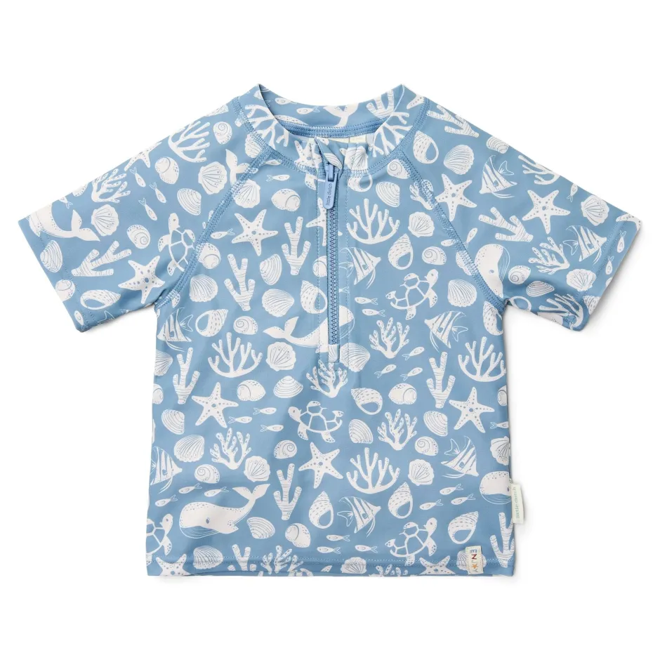 Little Dutch Zwemkleding|Jongens Kleding^Zwemshirt korte mouw - Lichtblauw - Sea Life