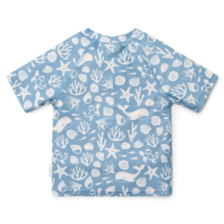 Little Dutch Zwemkleding|Jongens Kleding^Zwemshirt korte mouw - Lichtblauw - Sea Life