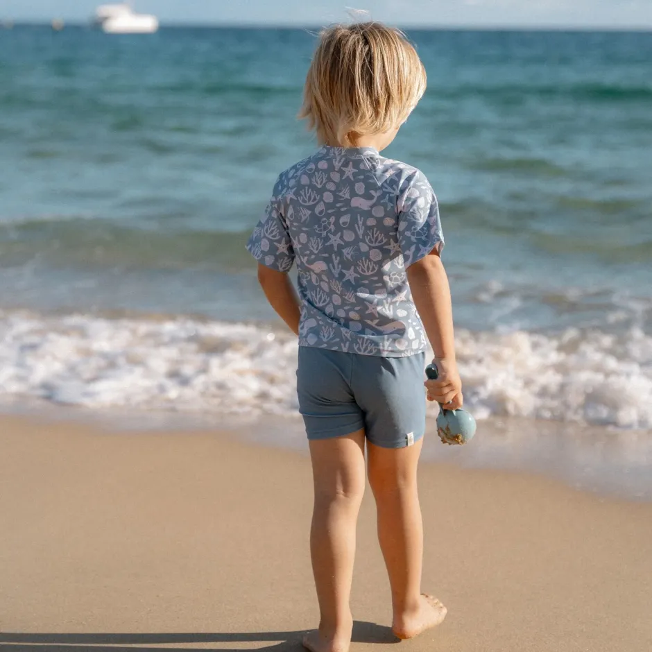 Little Dutch Zwemkleding|Jongens Kleding^Zwemshirt korte mouw - Lichtblauw - Sea Life