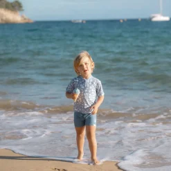 Little Dutch Zwemkleding|Jongens Kleding^Zwemshirt korte mouw - Lichtblauw - Sea Life