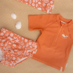 Little Dutch Zwemkleding|Jongens Kleding^Zwemshirt korte mouw - Rood - Sea Life