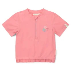 Little Dutch Zwemkleding|Meisjes Kleding^Zwemshirt korte mouw - Roze - Sunny Flowers