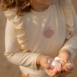 Little Dutch Zwemkleding|Meisjes Kleding^Zwemshirt lange mouw - Geel - Ocean Treasures